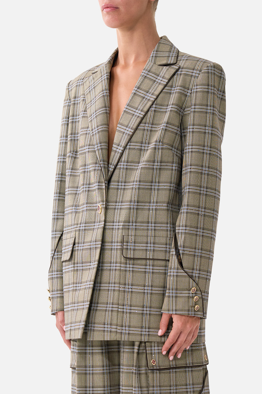 The CAMILLA Jacket with Sleeve Cut Out Detail Animals in the Palace in our Animals in the Palace print.