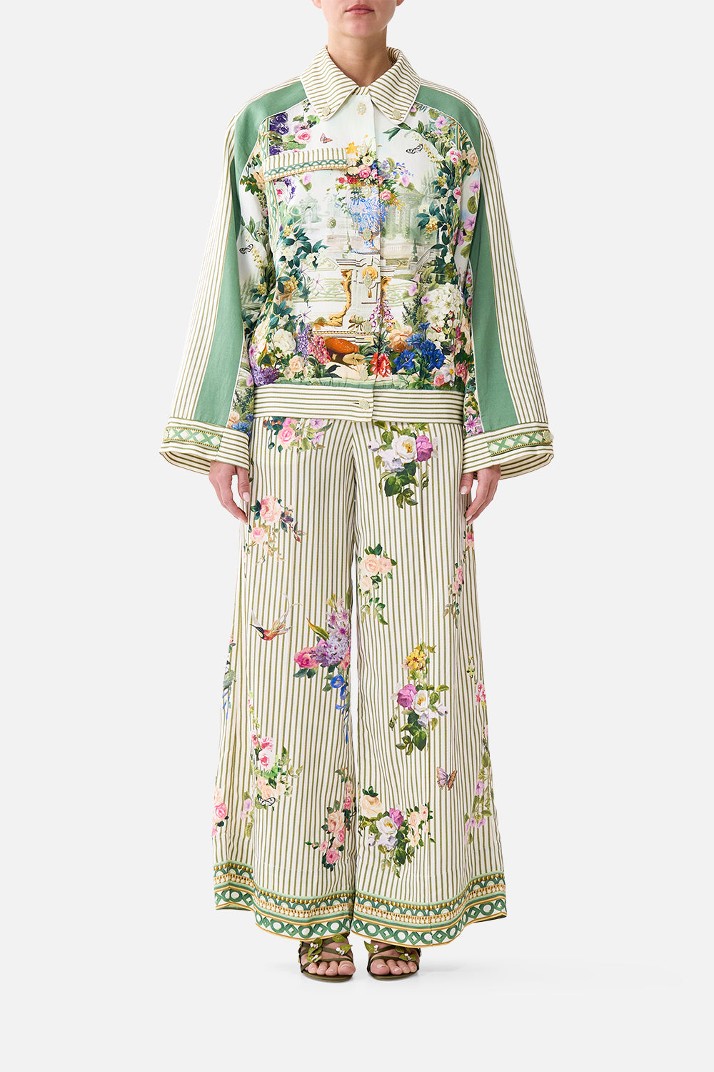 The CAMILLA SCARF BELT WIDE LEG PANT ART FOR THE EMPRESSART FOR THE EMPRESS