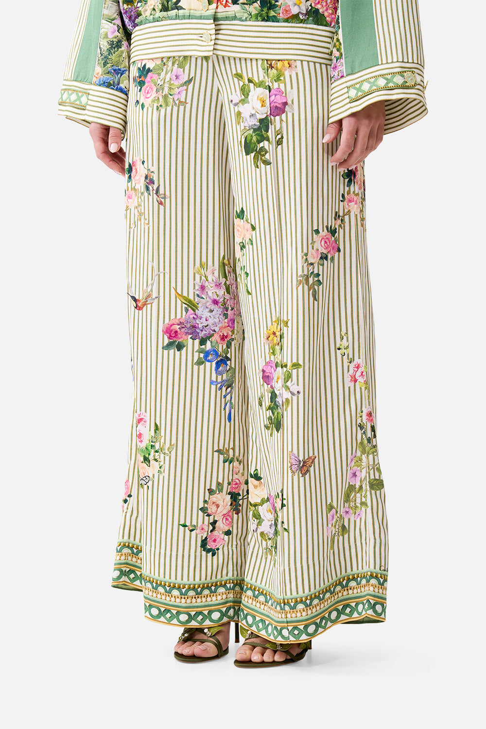 BUFANDA CINTURÓN PANTALÓN DE PIERNA ANCHA ARTE PARA LA EMPERATRIZ