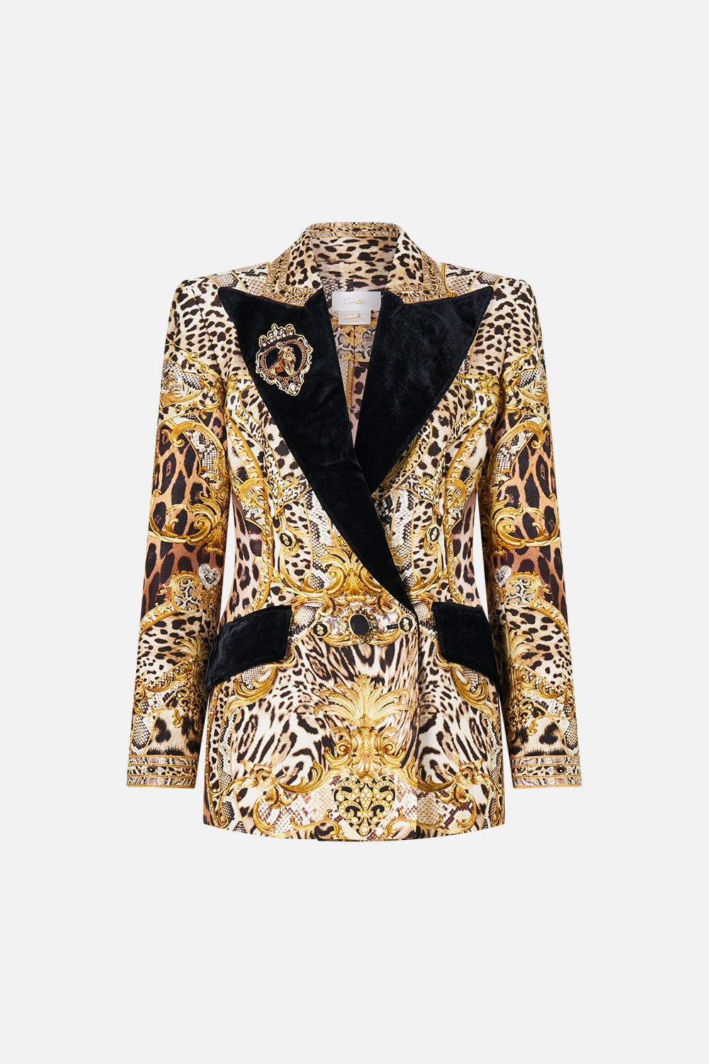 CHAQUETA DE TRAJE CRUZADA CON ESTAMPADO LEOPARDO LIBERTINE