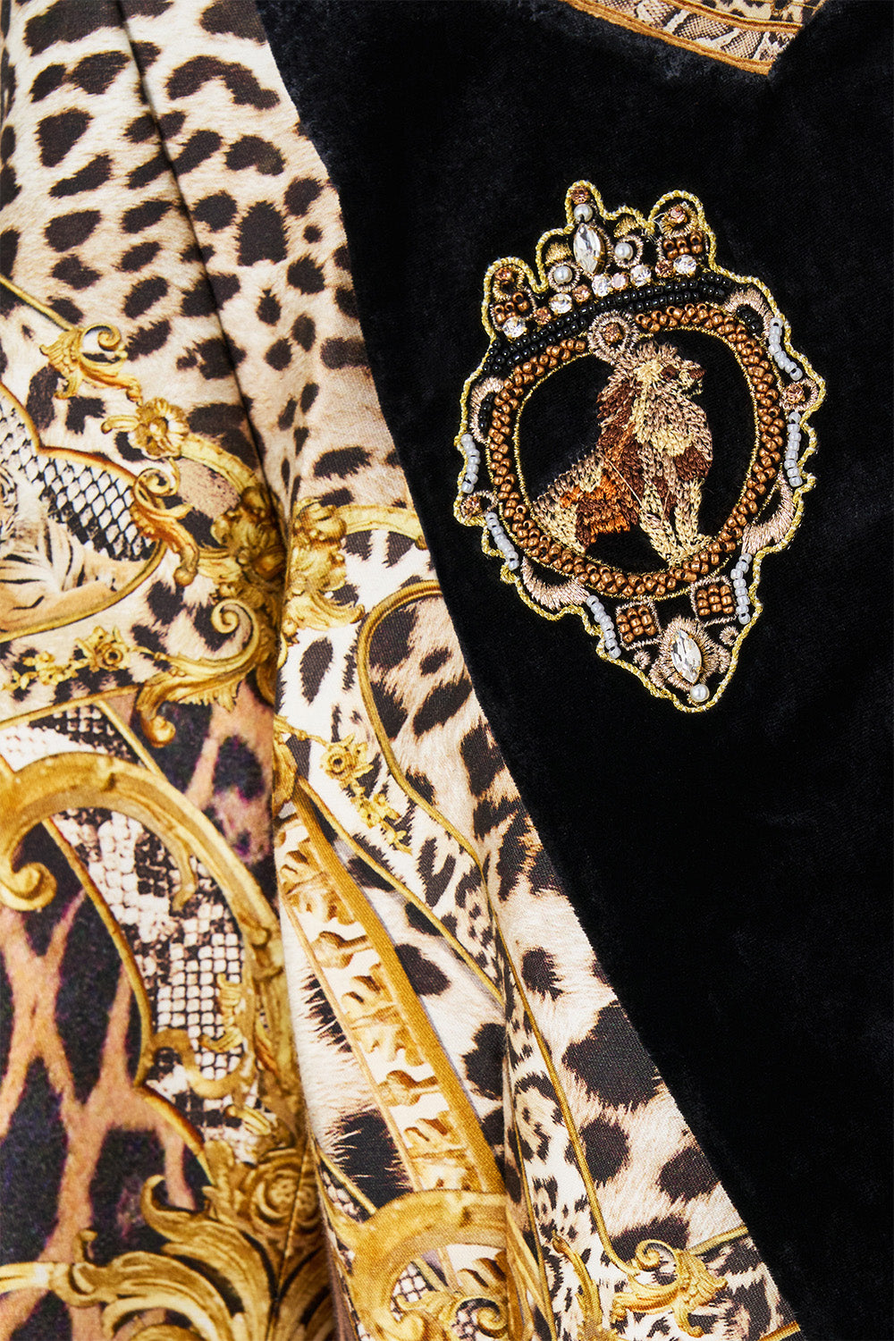 CHAQUETA DE TRAJE CRUZADA CON ESTAMPADO LEOPARDO LIBERTINE