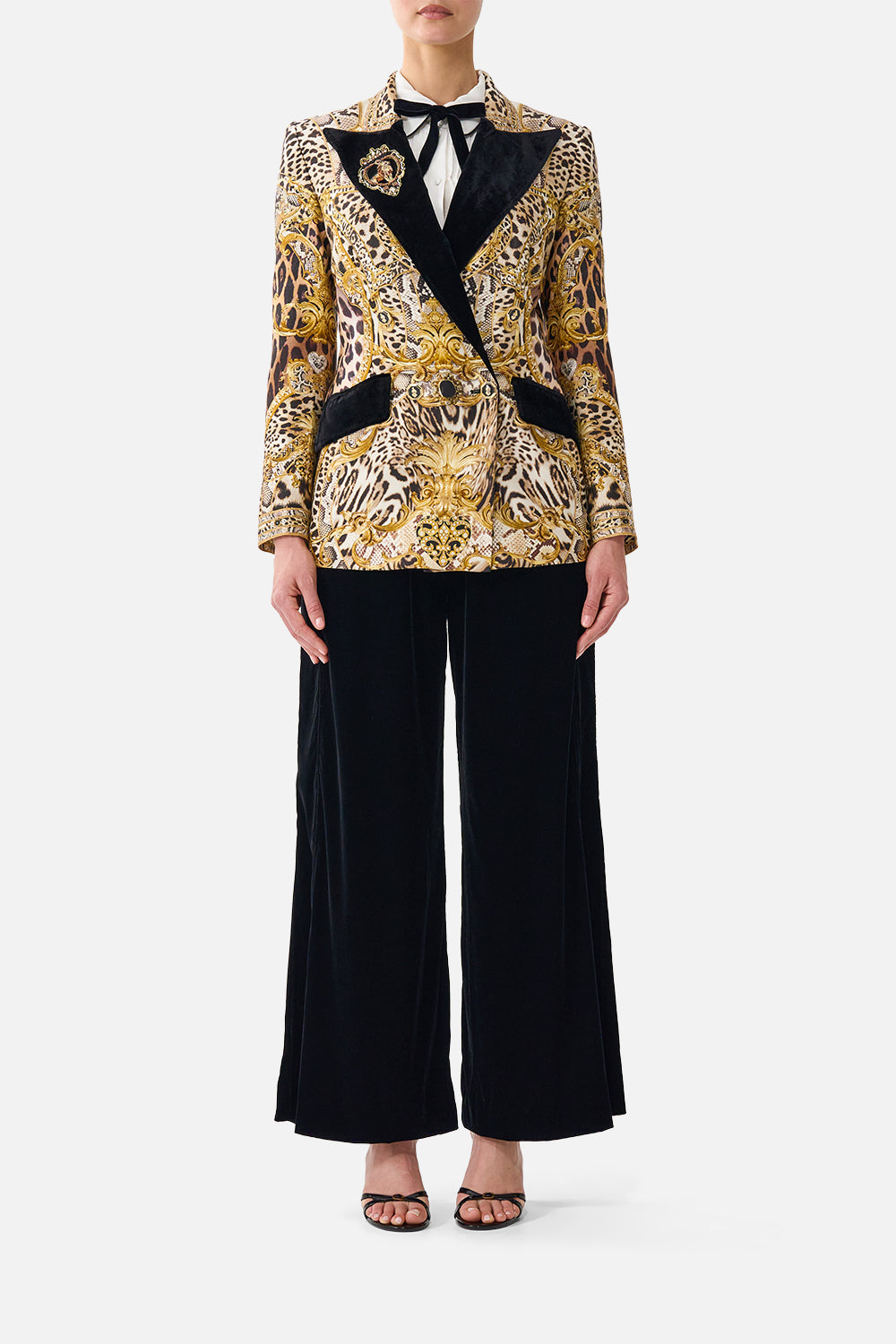 CHAQUETA DE TRAJE CRUZADA CON ESTAMPADO LEOPARDO LIBERTINE