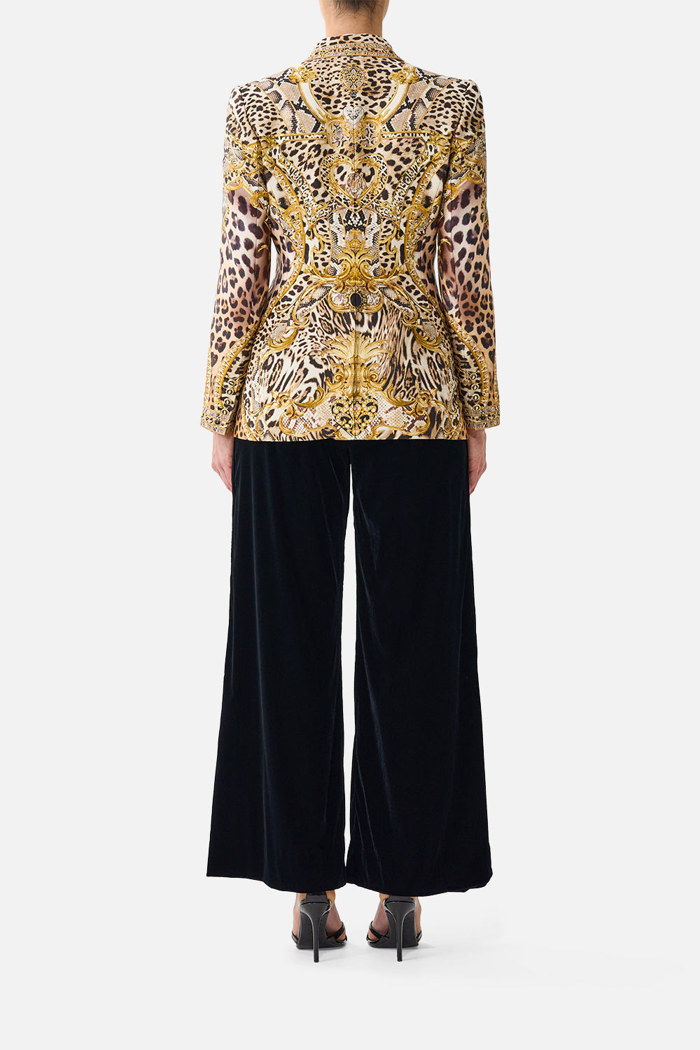 CHAQUETA DE TRAJE CRUZADA CON ESTAMPADO LEOPARDO LIBERTINE