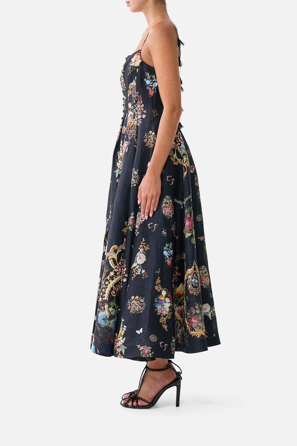 Vestido Corset con Falda Larga Evasé Night Garden XS