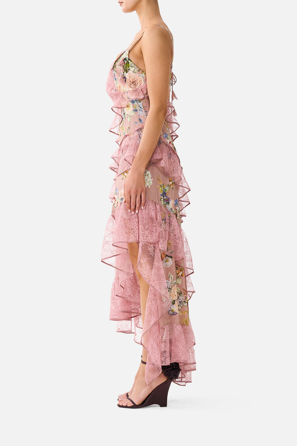 The Chamber Of Blooms Asymmetric Multi Frill Dress