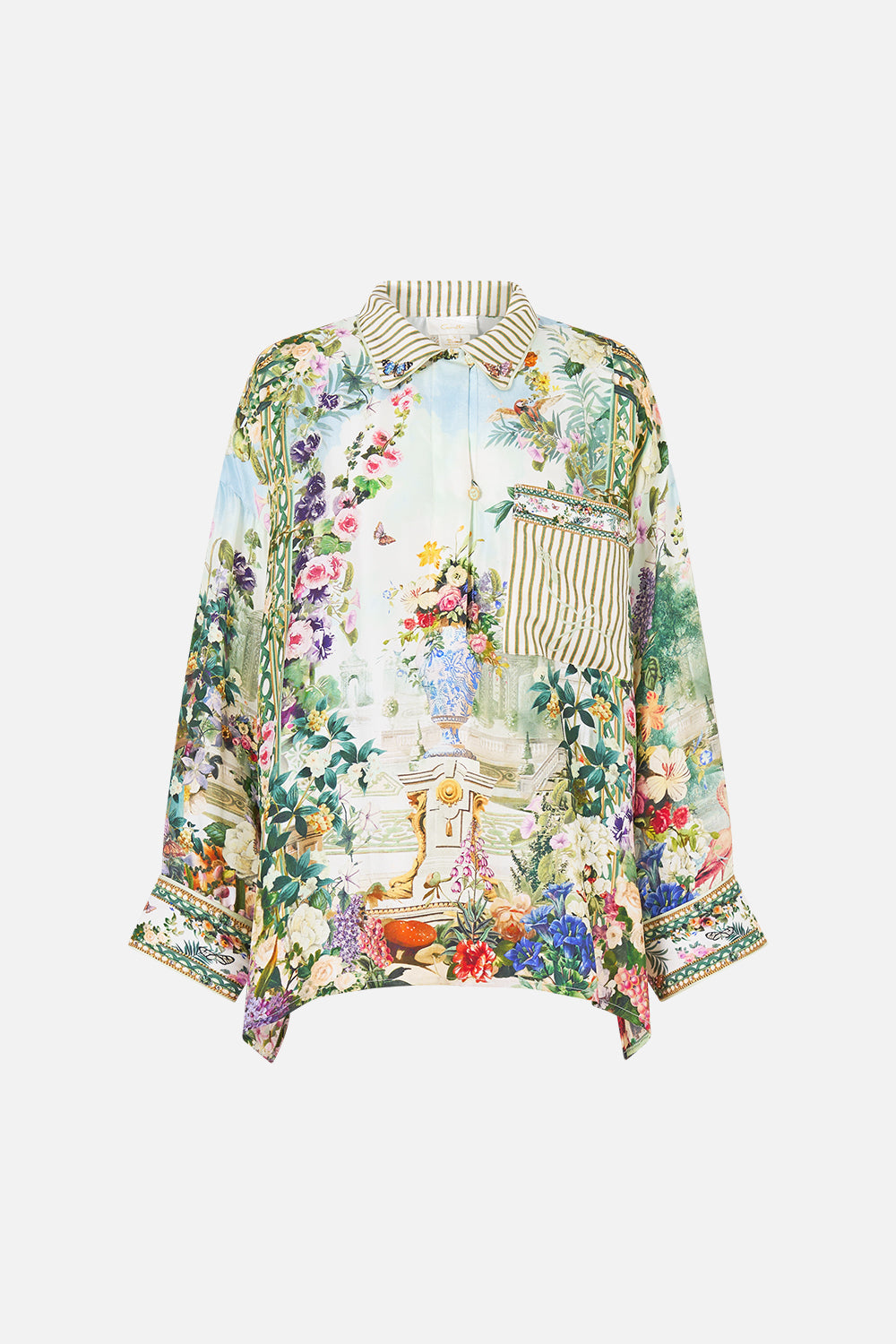 The CAMILLA RELAXED COLLARED SHIRT WITH POCKET ART FOR THE EMPRESS