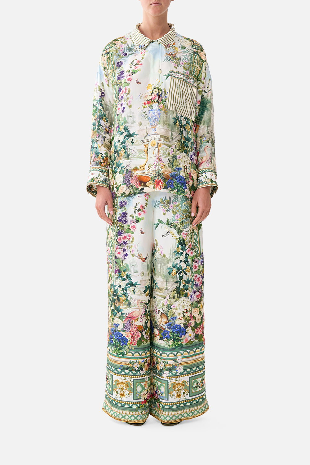 The CAMILLA RELAXED COLLARED SHIRT WITH POCKET ART FOR THE EMPRESSART FOR THE EMPRESS