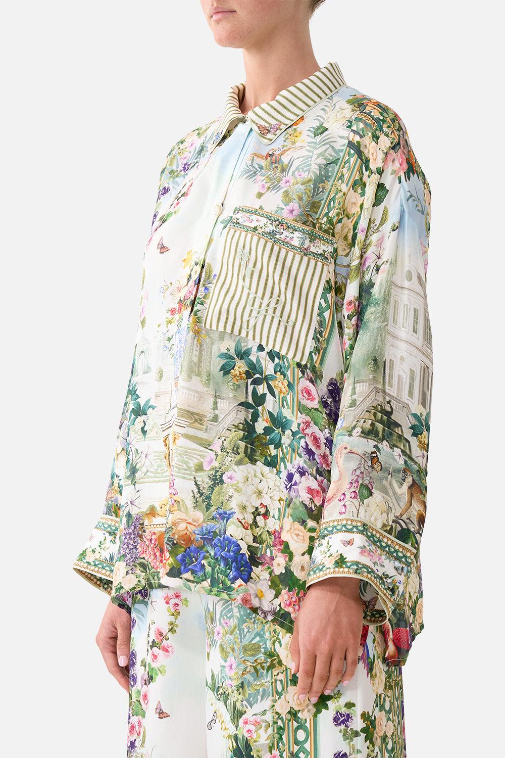 The CAMILLA RELAXED COLLARED SHIRT WITH POCKET ART FOR THE EMPRESS