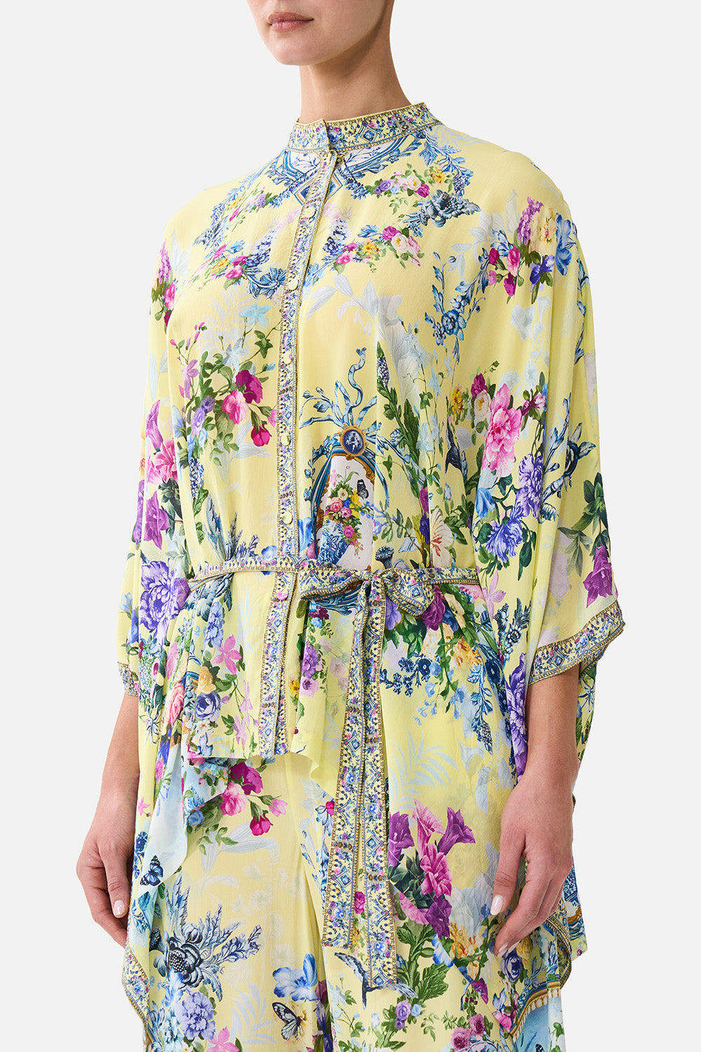The CAMILLA BUTTON THROUGH SCARF BLOUSE CHINOISERIE CHILD