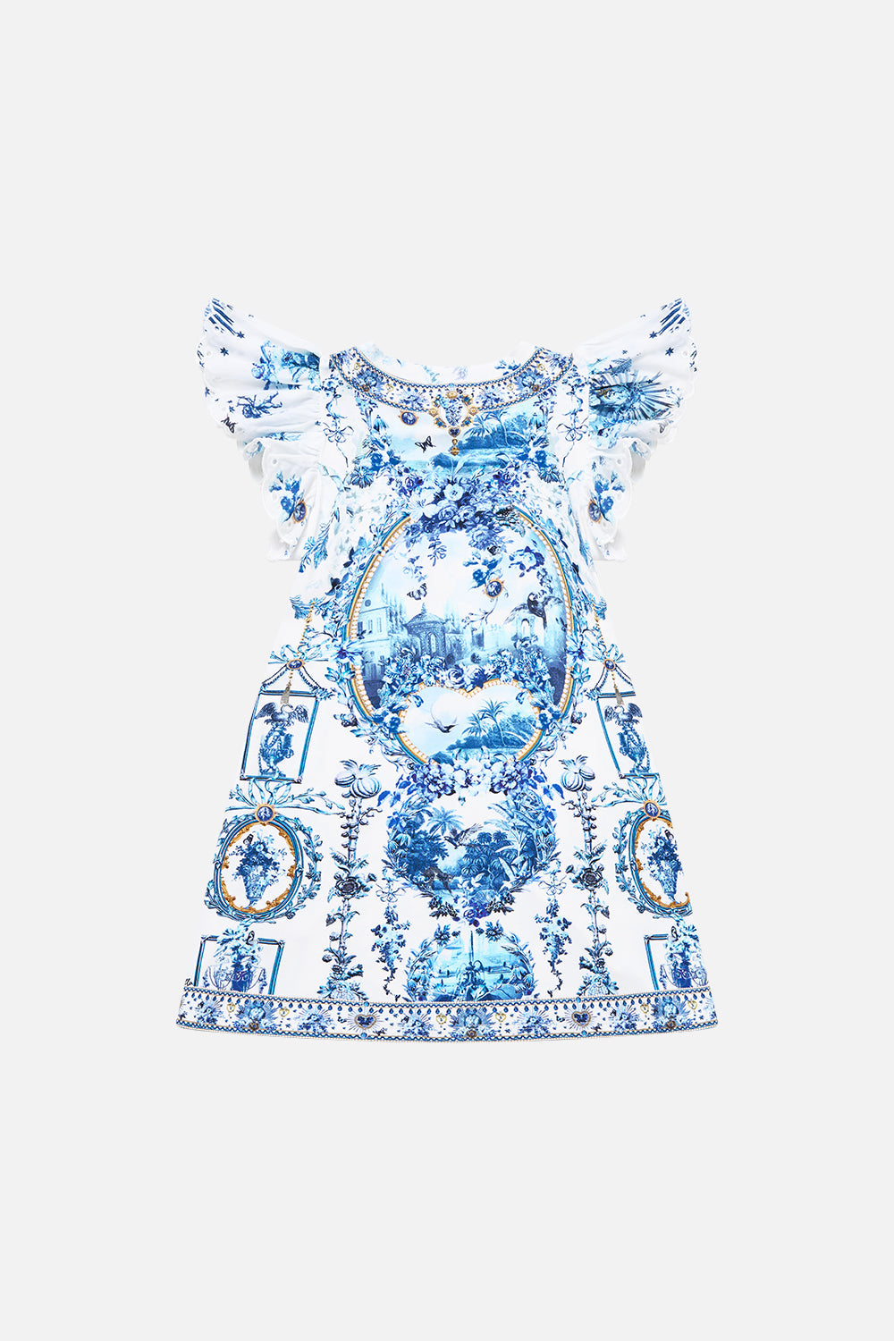 VESTIDO CAMISETA DE MANGA BORDADO PARA NIÑOS THE PORCELAIN PARLOUR