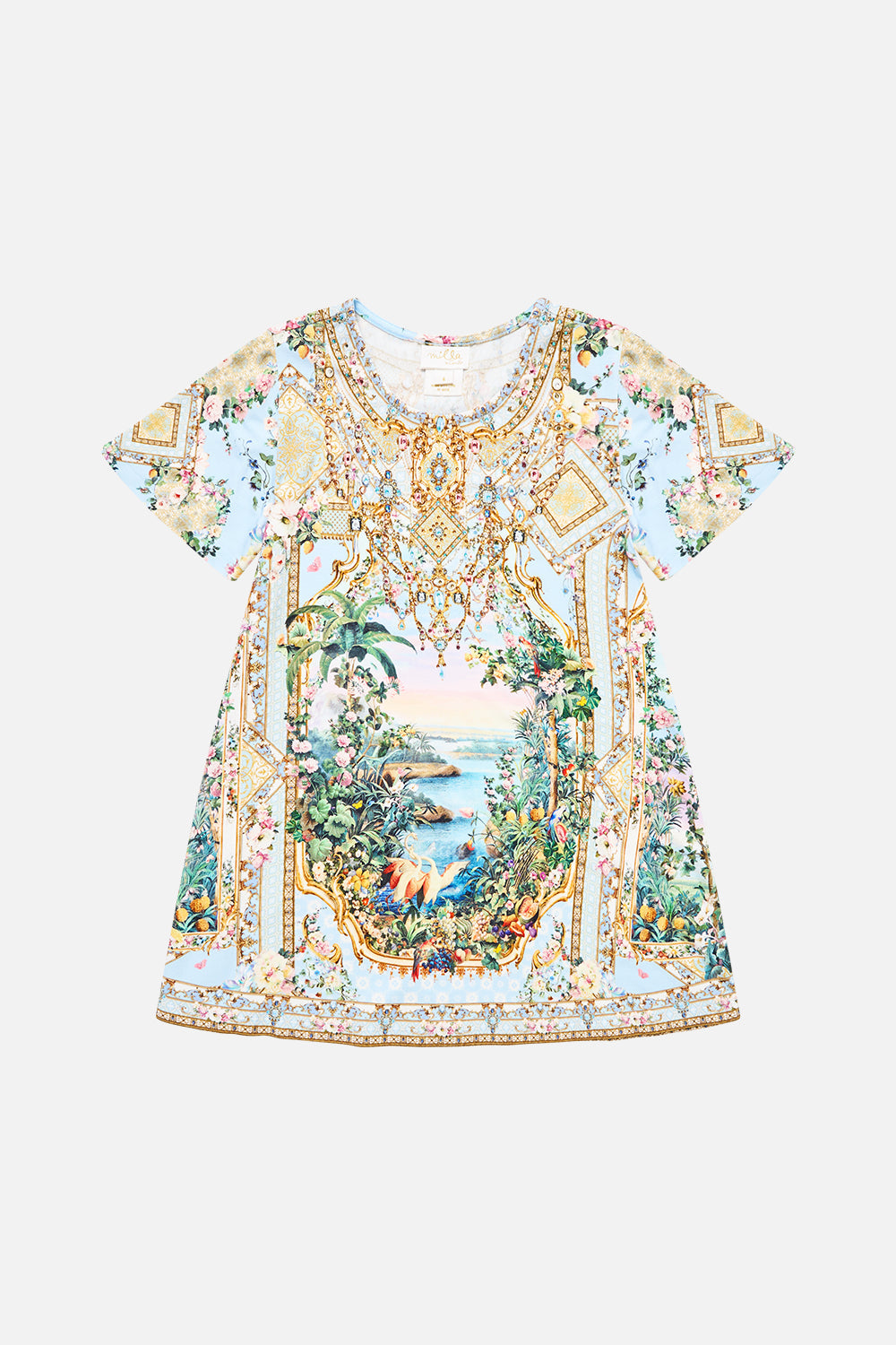 VESTIDO CAMISETA NIÑA MINI CON BAJO ACAMPANADO SISI SOCIETY