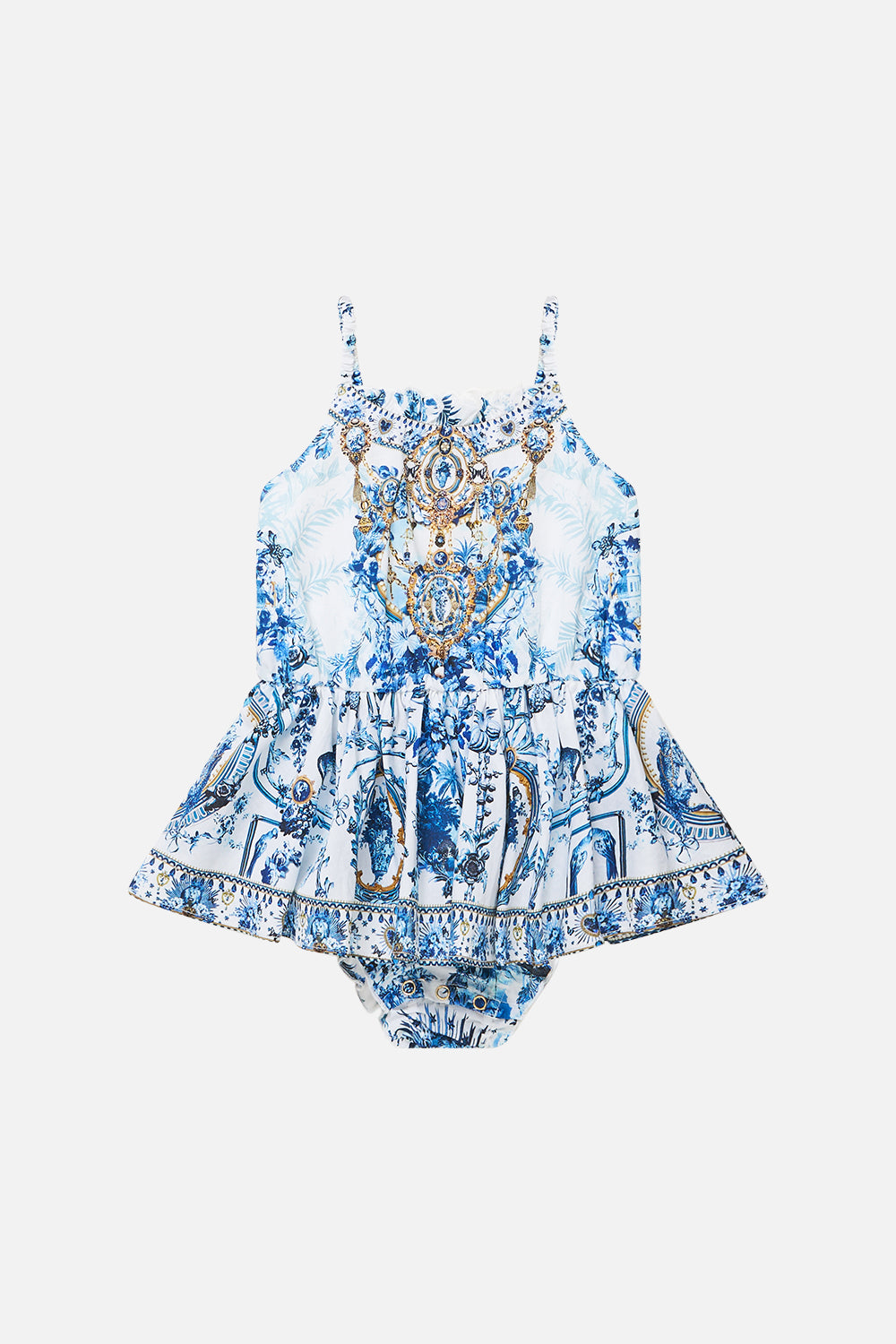 The CAMILLA BABIES JUMP DRESS WITH FRILL NECK THE PORCELAIN PARLOURTHE PORCELAIN PARLOUR