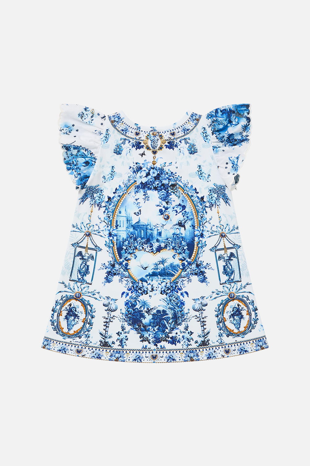 VESTIDO CAMISETA BEBÉS MANGA BORDADA THE PORCELAIN PARLOUR
