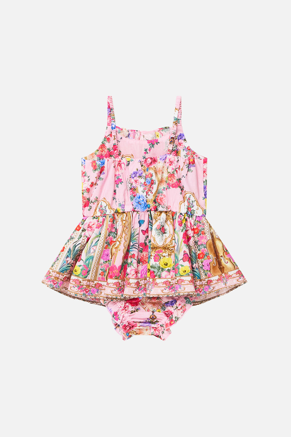BABIES JUMP DRESS W FRILL NECK SHE’S NO WALLFLOWER