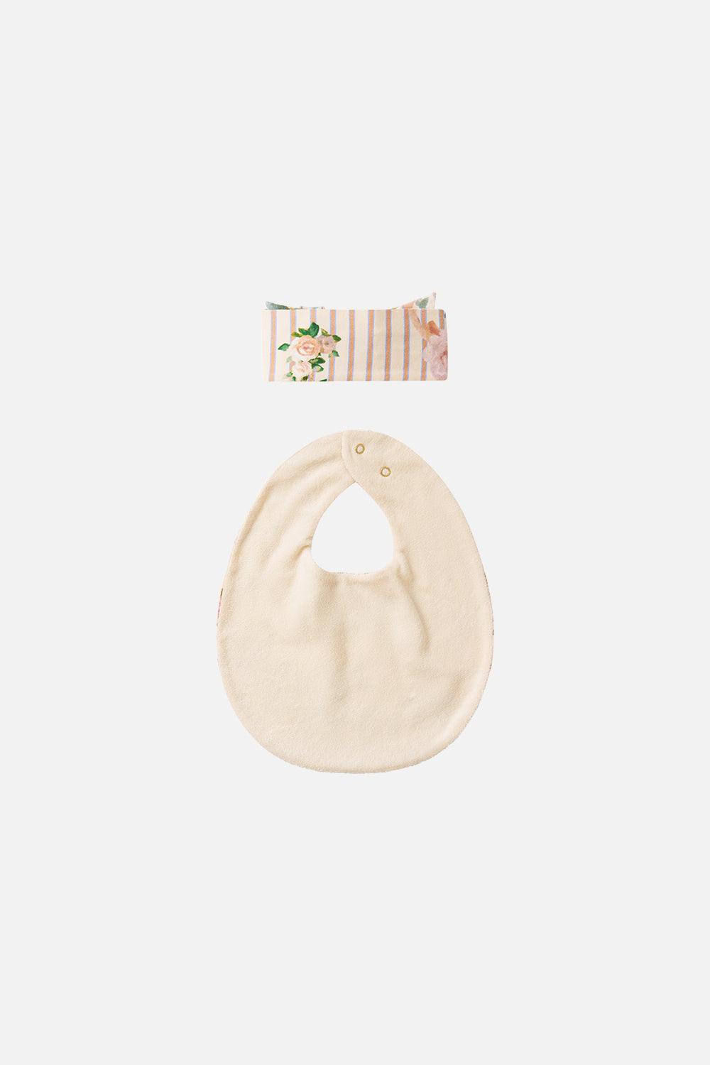 The CAMILLA BABIES TIE HEADBAND AND OVERSIZED BIB SET MIDSUMMER MASTERPIECE