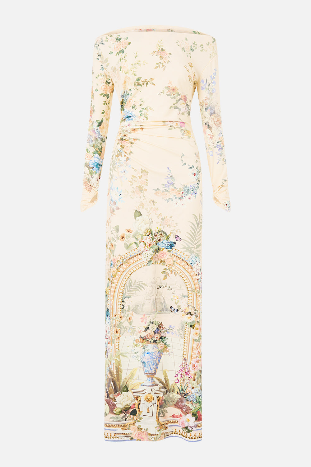 OFF SHOULDER GATHERED JERSEY DRESS MIDSUMMER MASTERPIECE