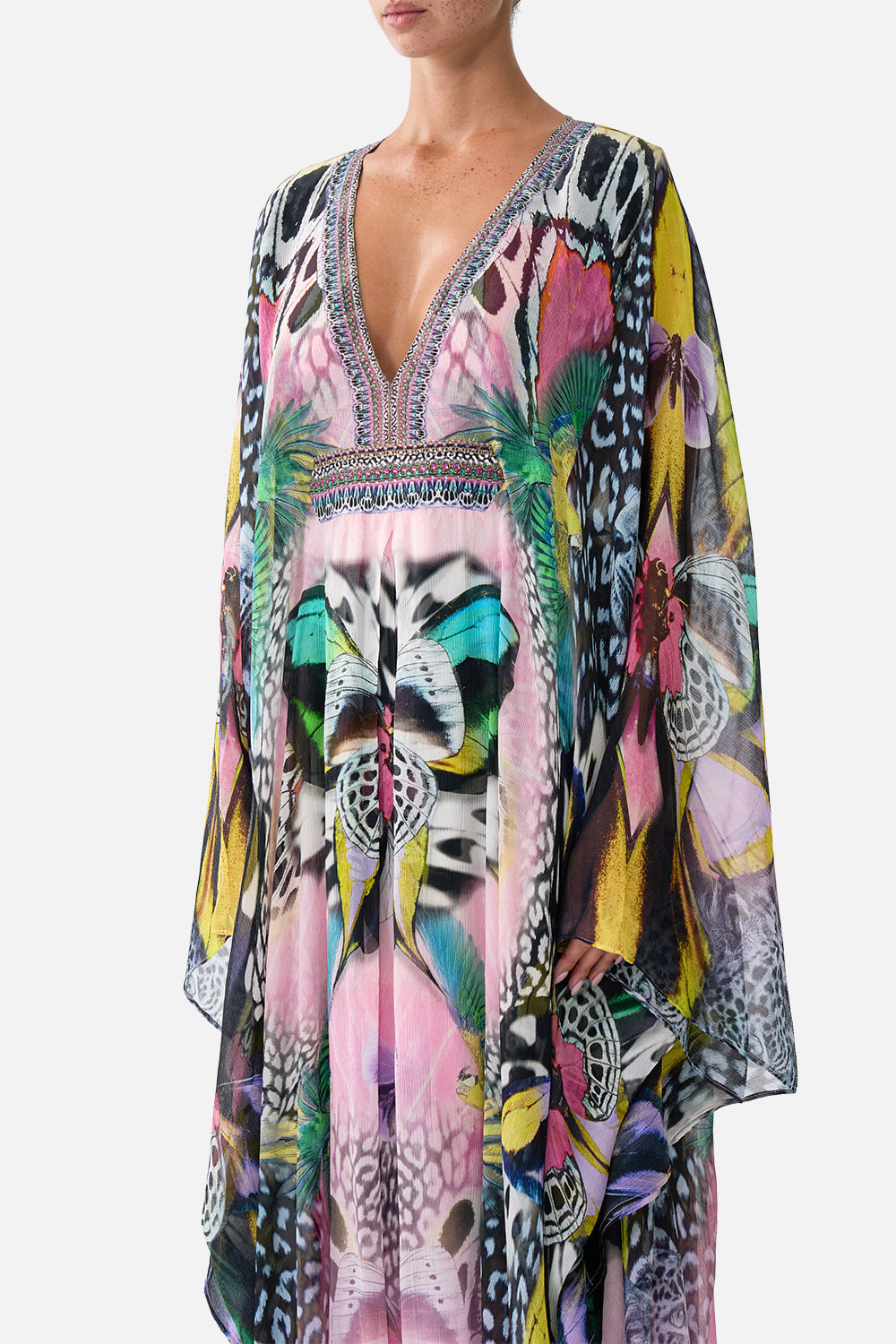 The CAMILLA LONG KAFTAN WITH WAIST DETAIL MILLAMORPHOSIS