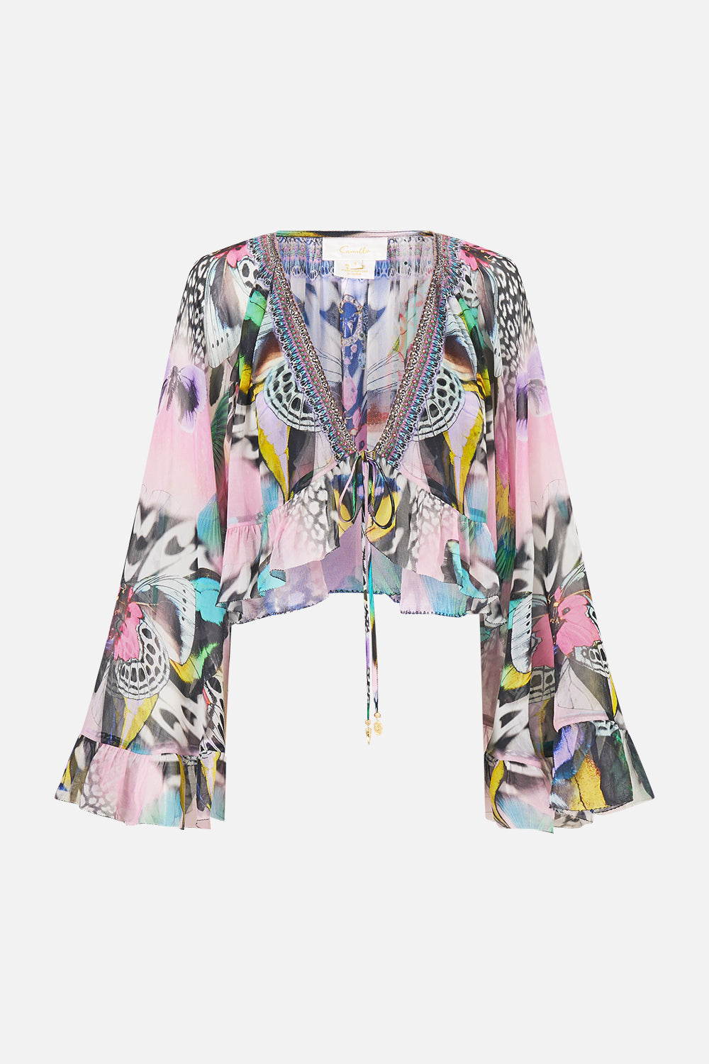 The CAMILLA CROP RUFFLE TOP MILLAMORPHOSIS