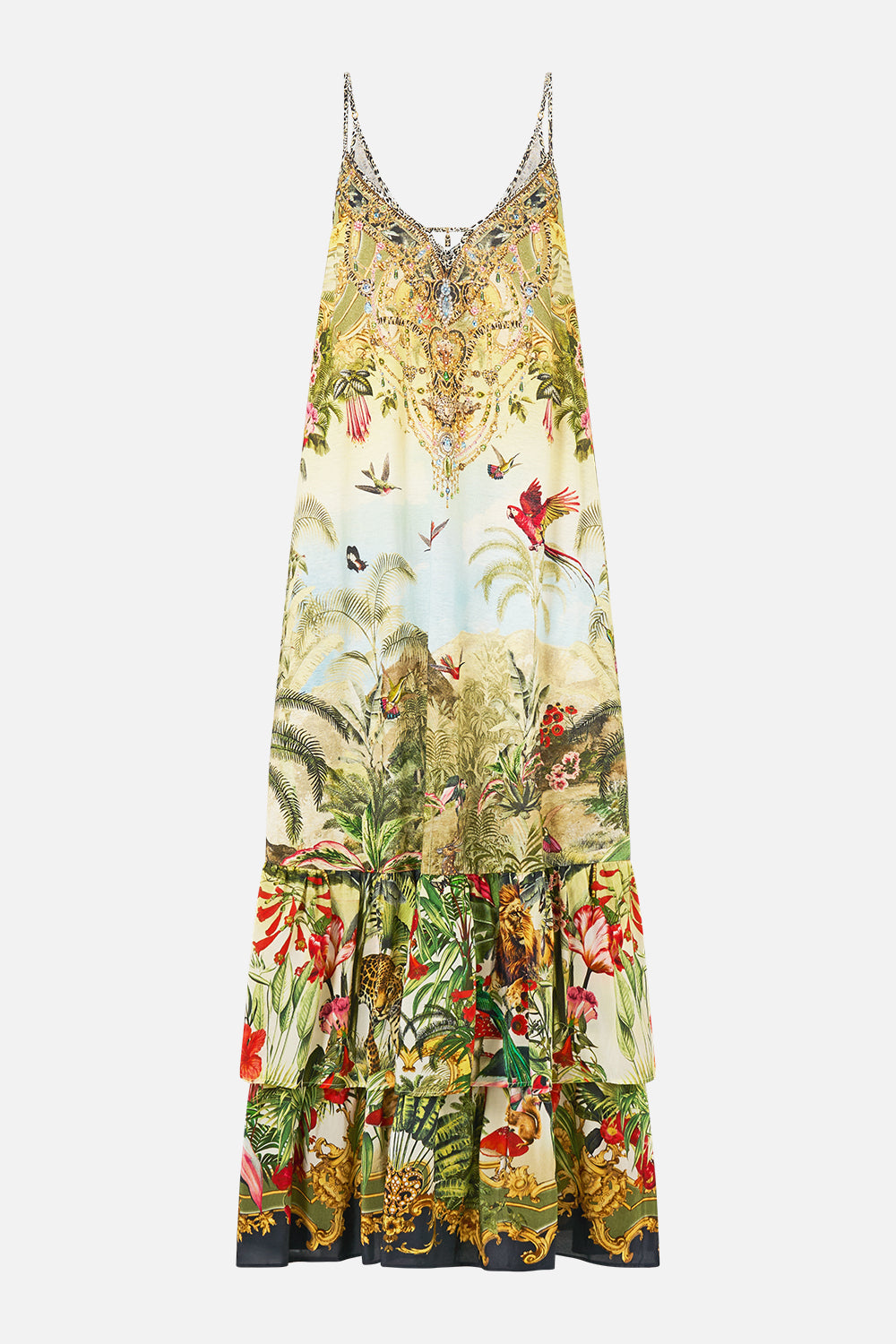 The CAMILLA STRAPPY MAXI DRESS WITH TIERS WANDERLUST EMPIRE