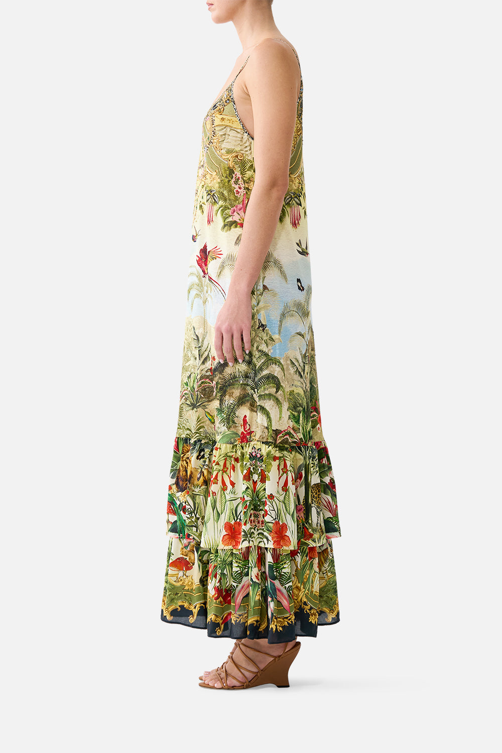 The CAMILLA STRAPPY MAXI DRESS WITH TIERS WANDERLUST EMPIRE