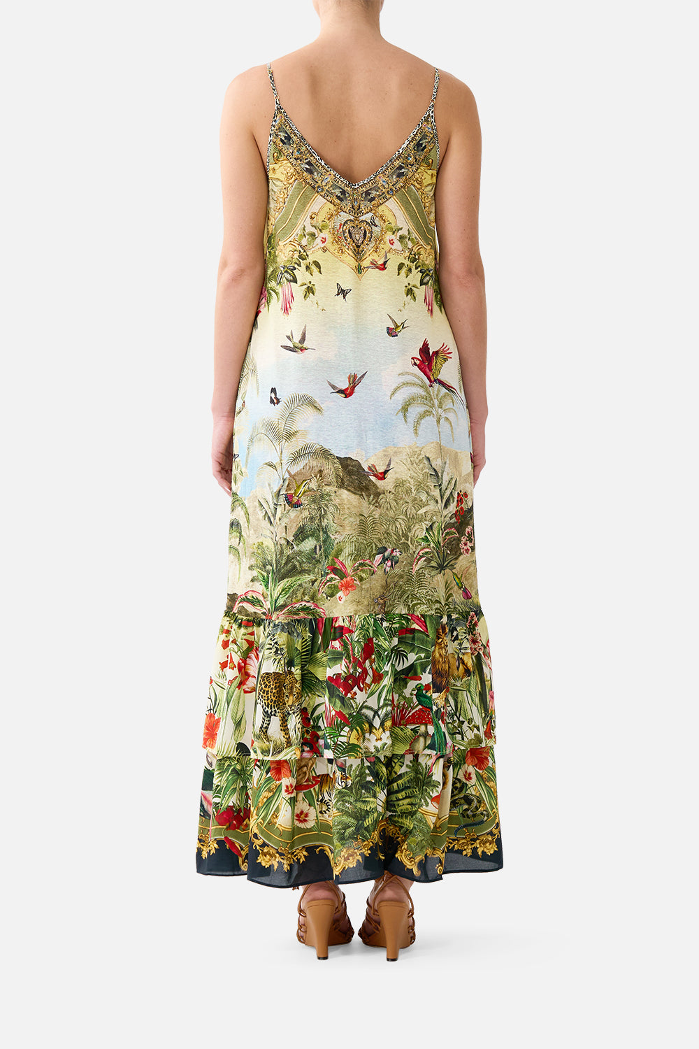 The CAMILLA STRAPPY MAXI DRESS WITH TIERS WANDERLUST EMPIRE