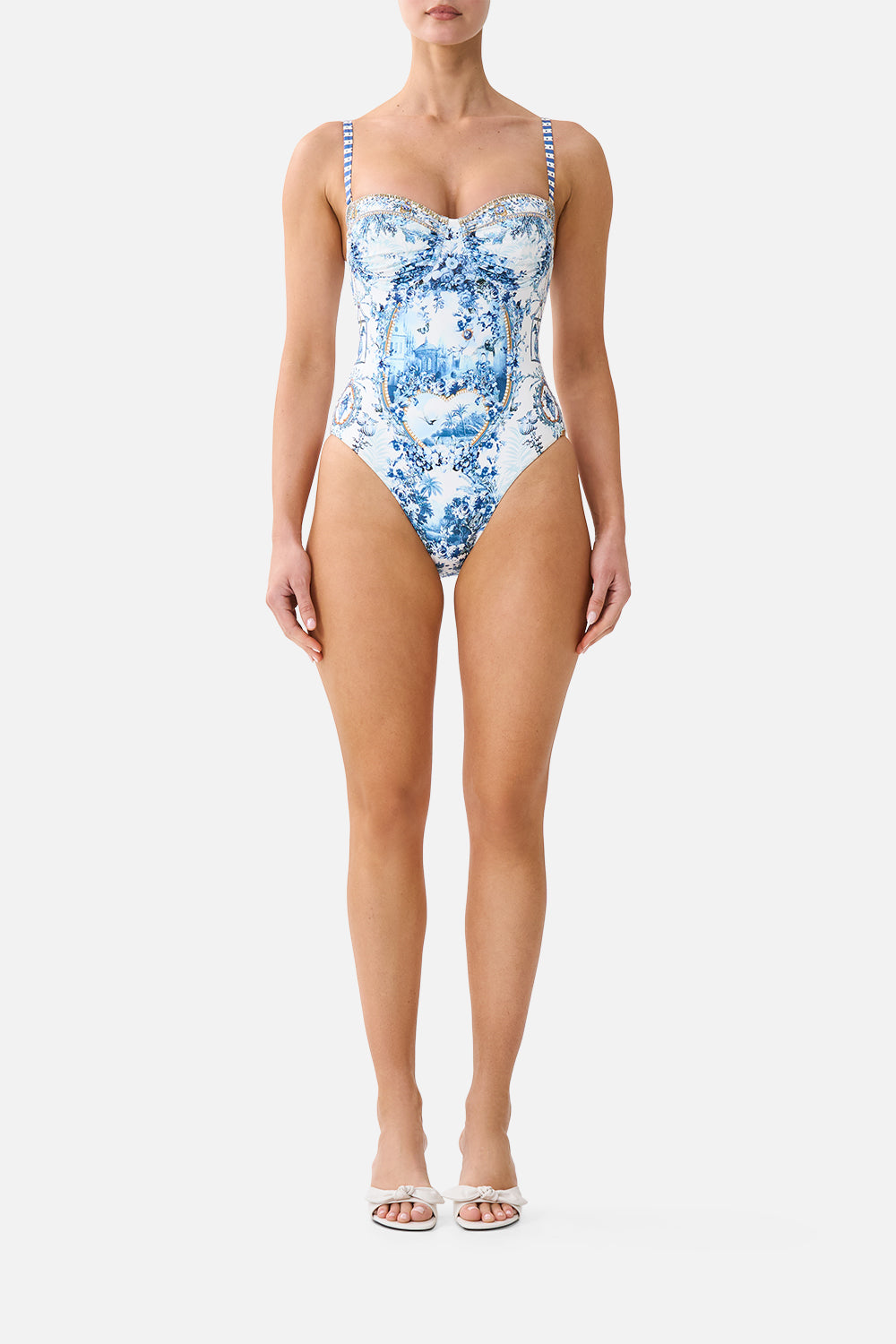 The CAMILLA RUCHED CUP UNDERWIRE ONE PIECE THE PORCELAIN PARLOURTHE PORCELAIN PARLOUR
