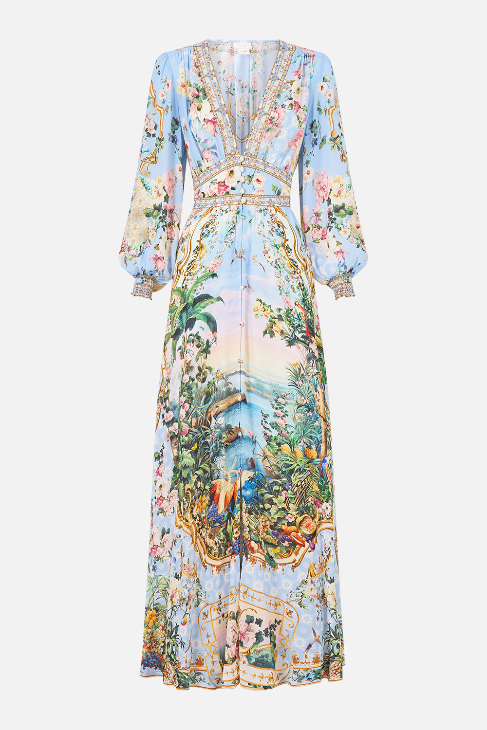The CAMILLA BUTTON DRESS WITH SHAPED WAISTBAND SISI SOCIETY