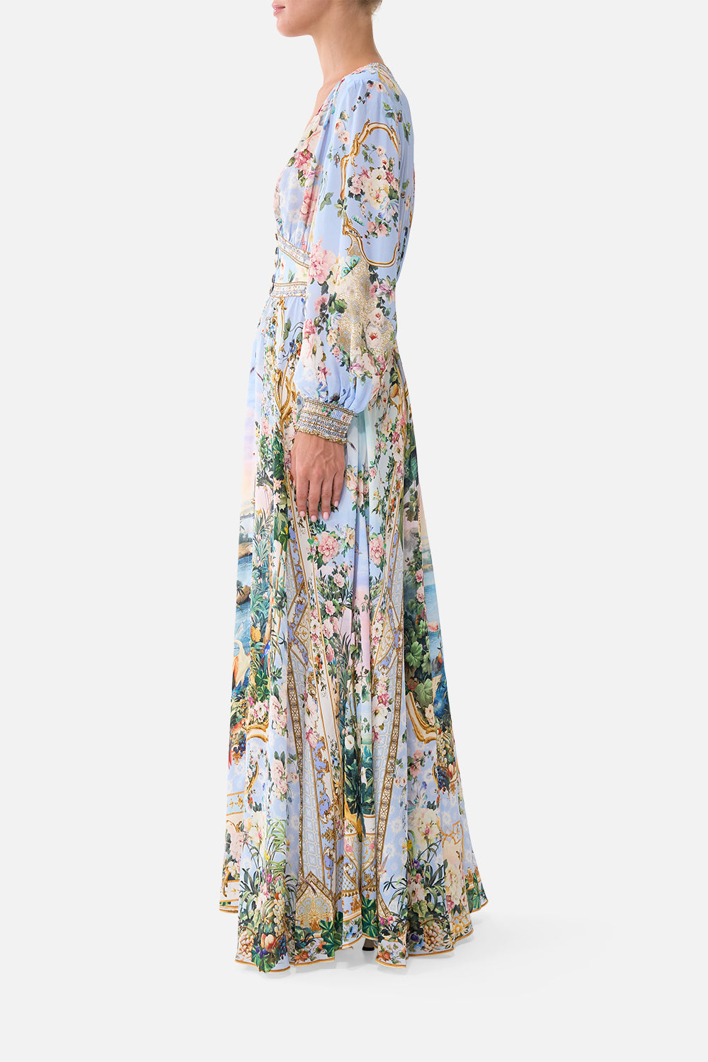 The CAMILLA BUTTON DRESS WITH SHAPED WAISTBAND SISI SOCIETY