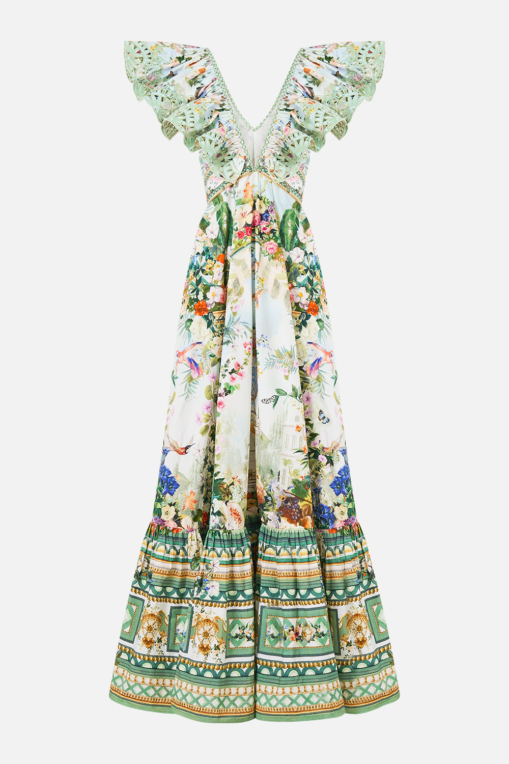 The CAMILLA FRILL NECK DRESS WITH HARDWARE ART FOR THE EMPRESS