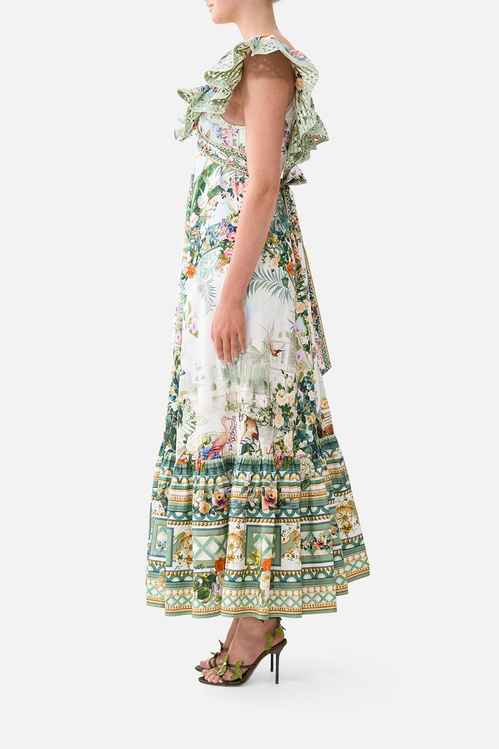 The CAMILLA FRILL NECK DRESS WITH HARDWARE ART FOR THE EMPRESS