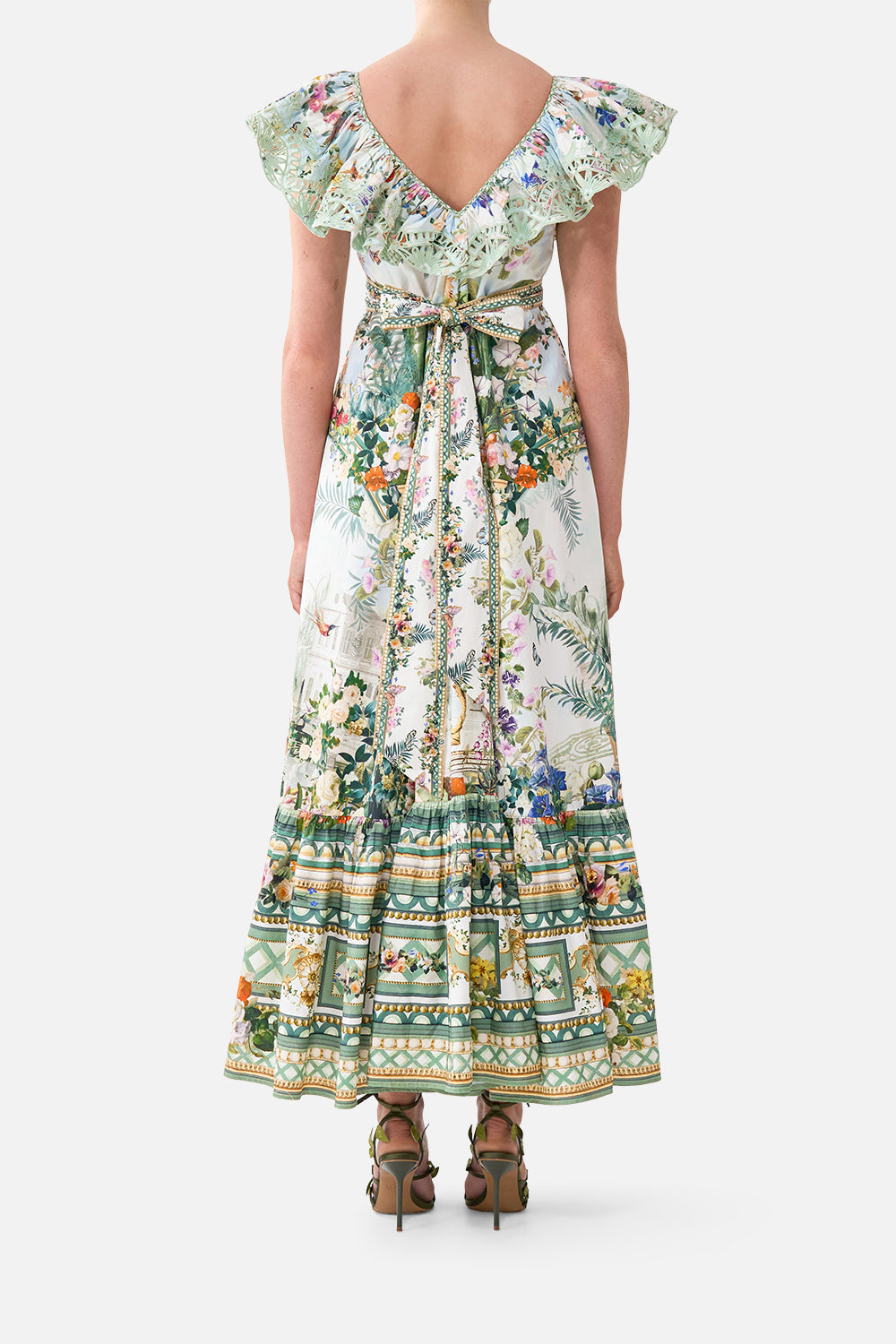 The CAMILLA FRILL NECK DRESS WITH HARDWARE ART FOR THE EMPRESS