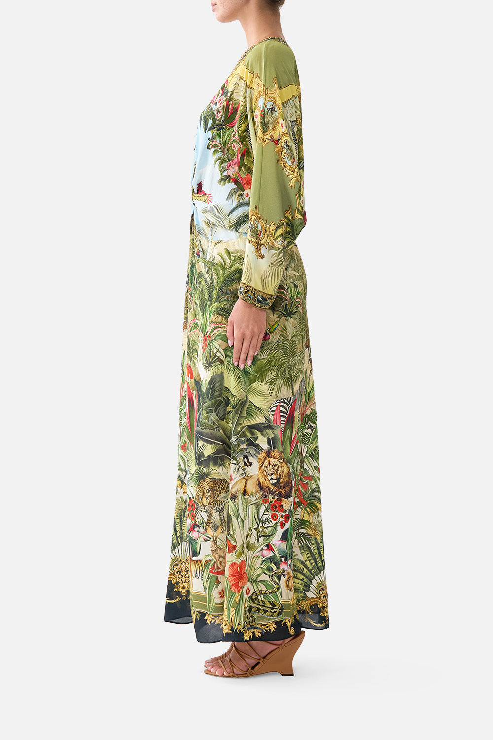 The CAMILLA TWIST FRONT BATWING DRESS WANDERLUST EMPIRE