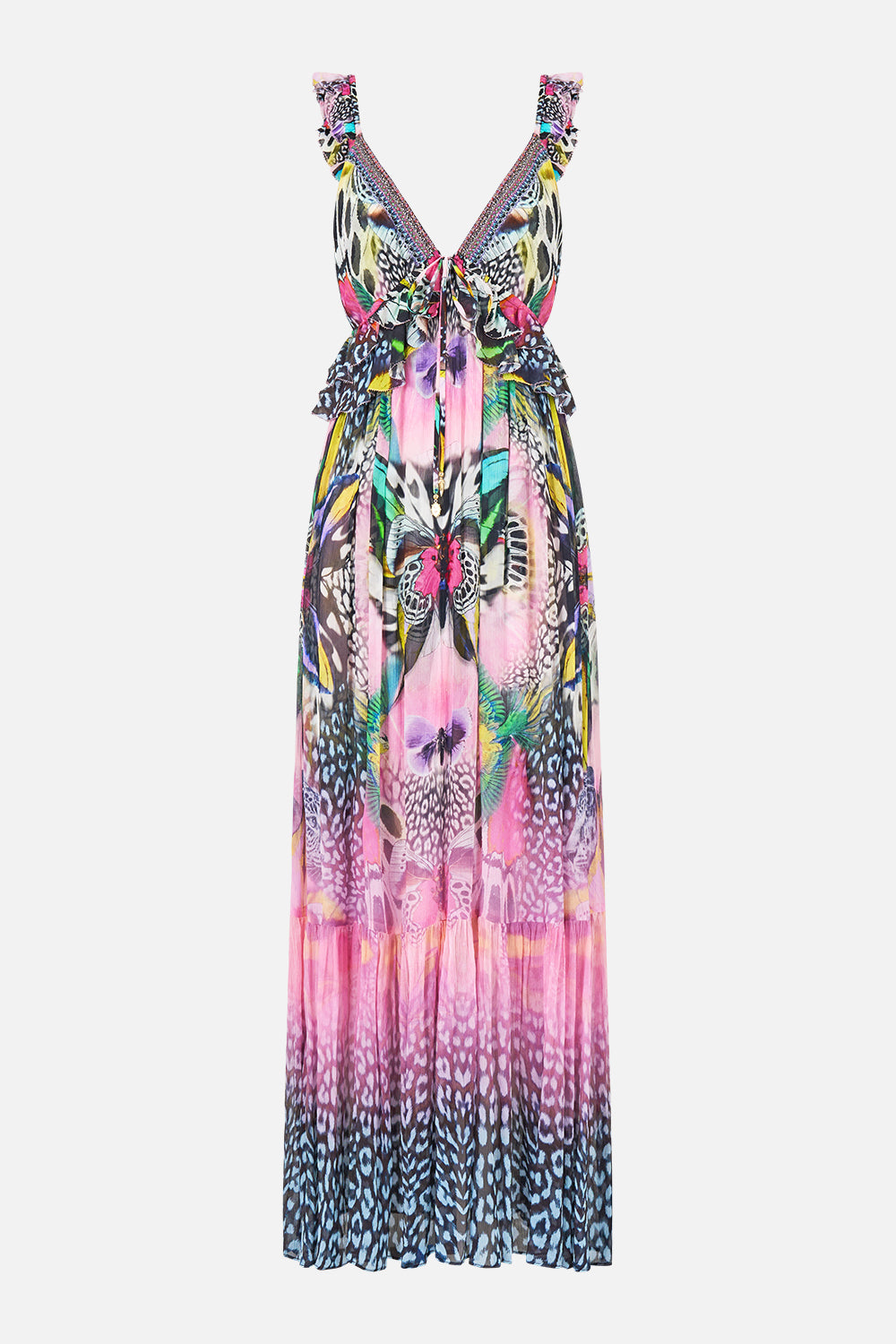 The CAMILLA FRILL BRALETTE LONG DRESS MILLAMORPHOSIS