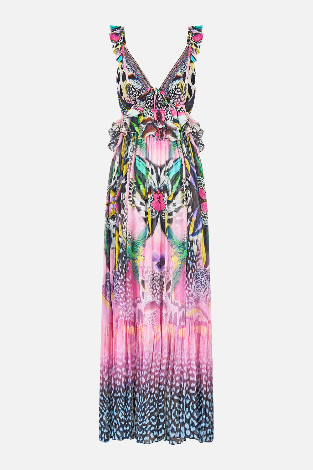 The CAMILLA FRILL BRALETTE LONG DRESS MILLAMORPHOSIS