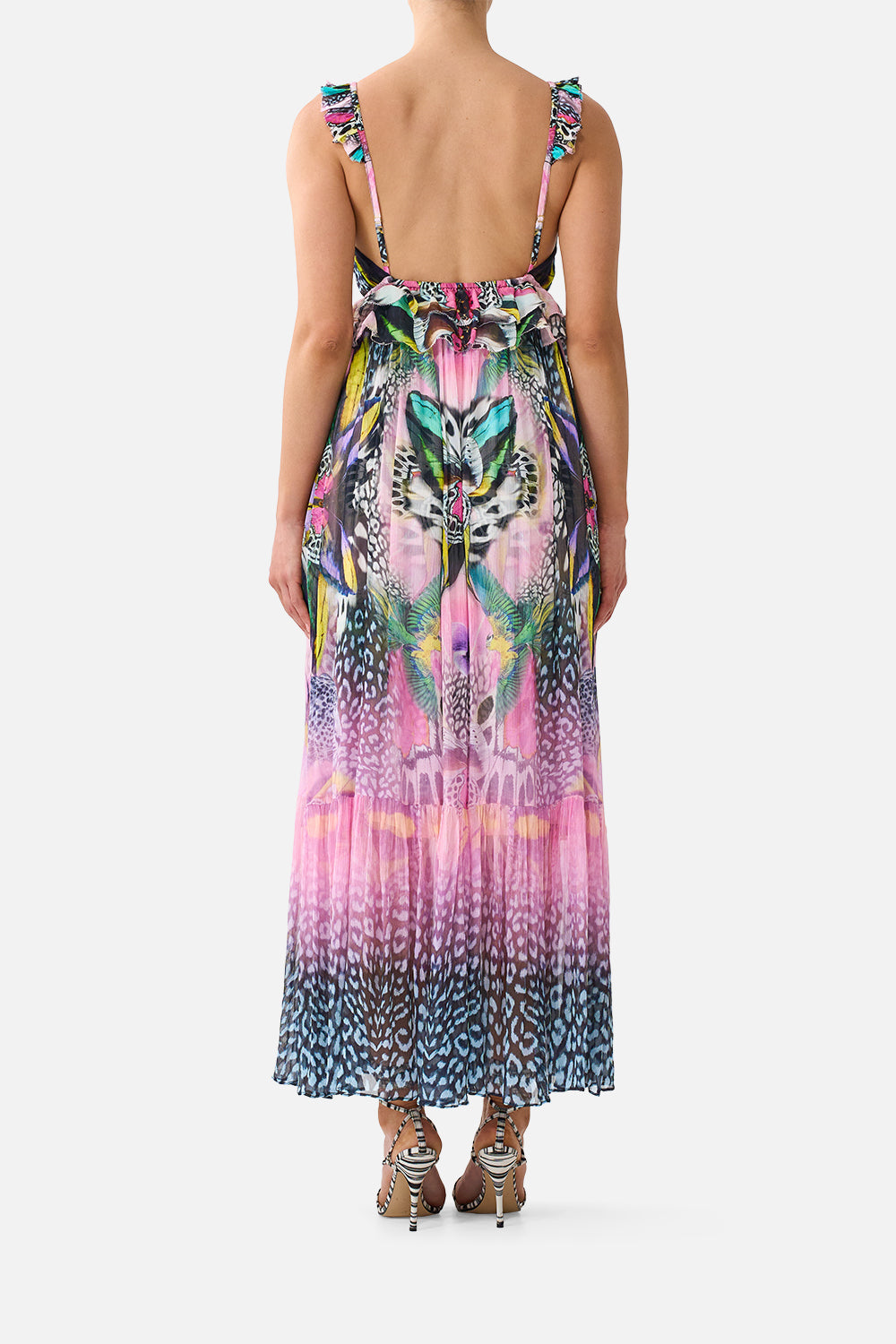 The CAMILLA FRILL BRALETTE LONG DRESS MILLAMORPHOSIS