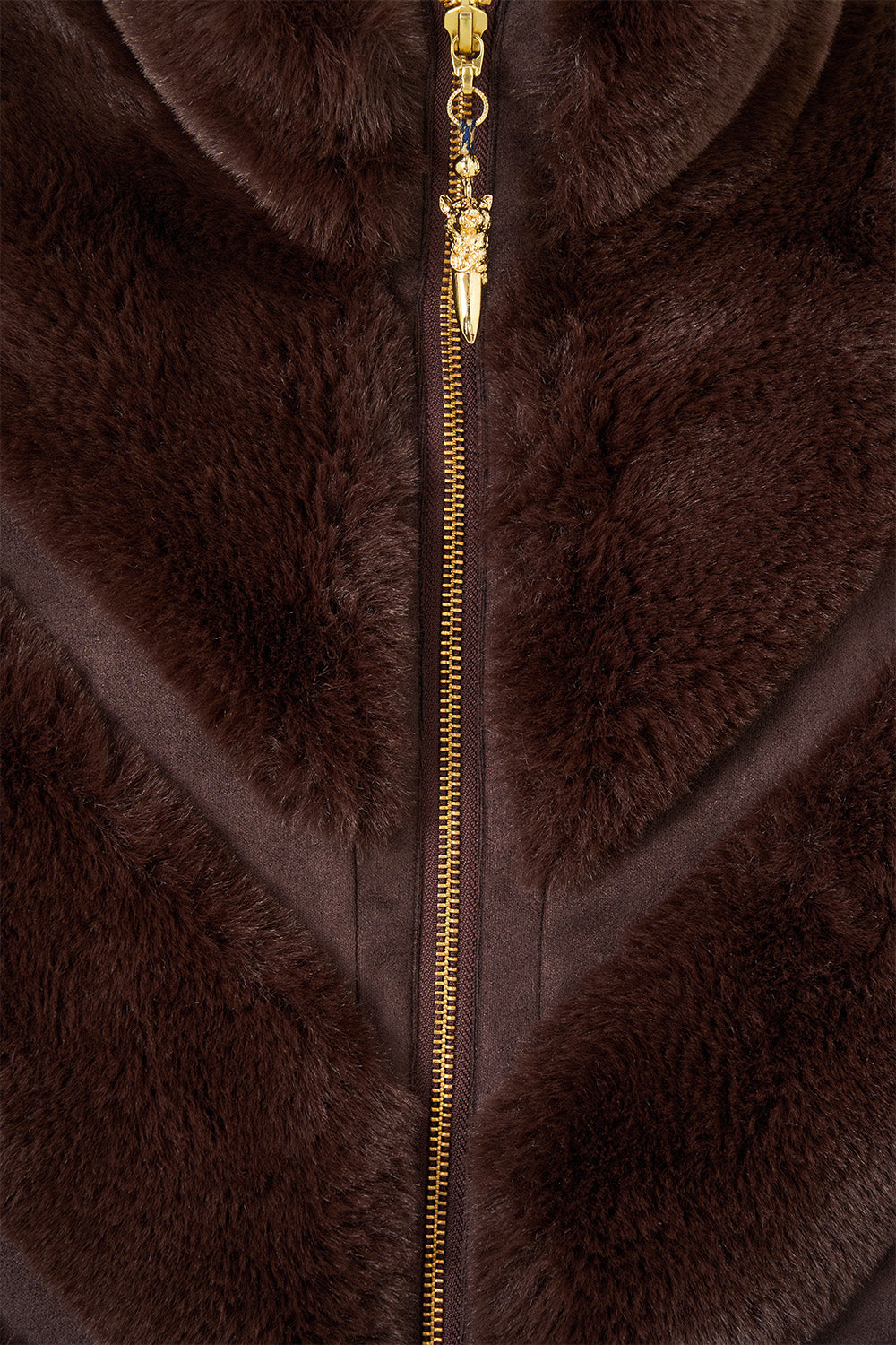 The CAMILLA FAUX FUR STRIPE SLOUCH JACKET ANIMALS IN THE PALACE
