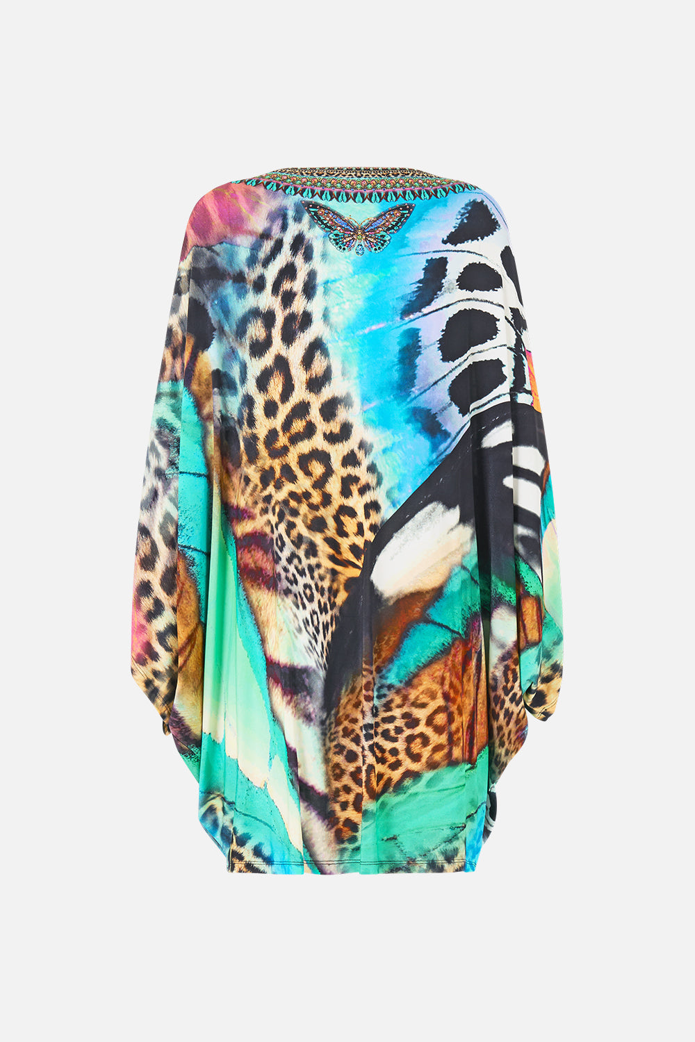 The CAMILLA BAT SLEEVE KAFTAN WITH COLD SHOULDER BUTTERFLY BOHEMIA