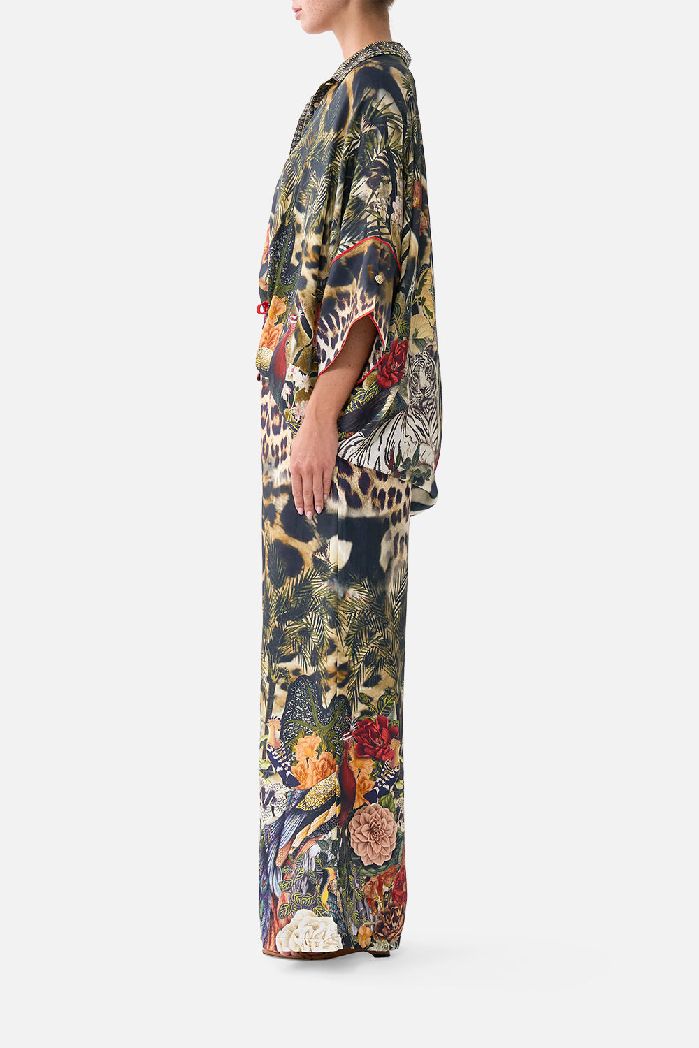 The CAMILLA LOUNGE PANT LEOTIGRA LAND in our  print.