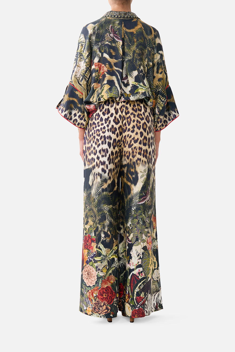 The CAMILLA LOUNGE PANT LEOTIGRA LAND in our  print.