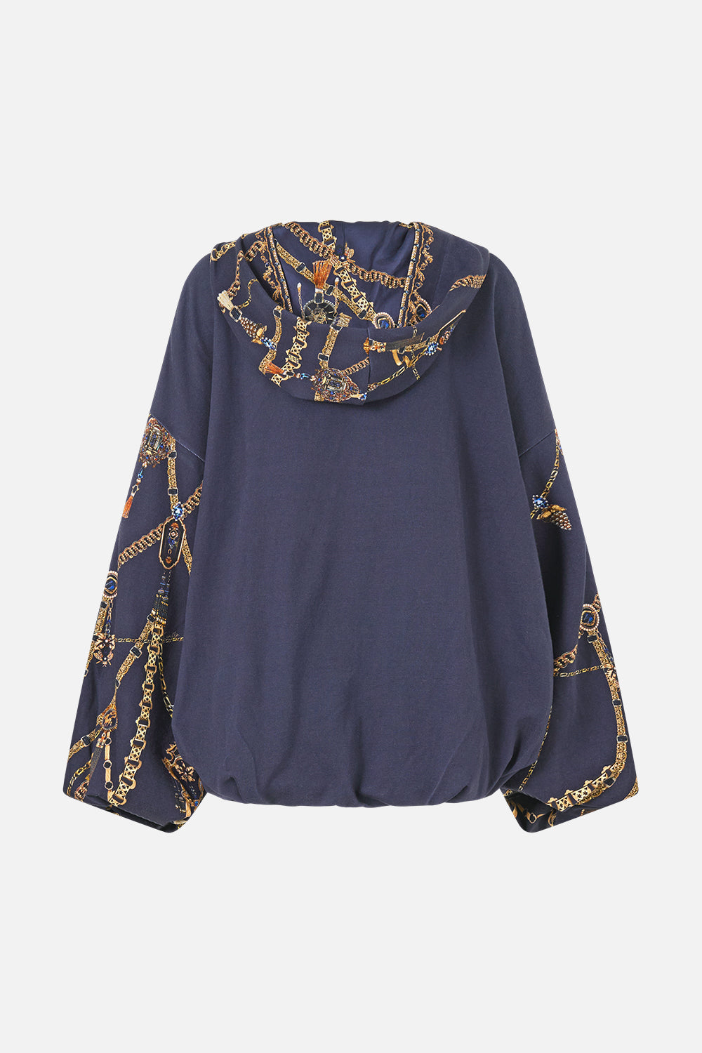 OVERSIZED SLOUCH HOODIE CLOAKED IN BAROQUE