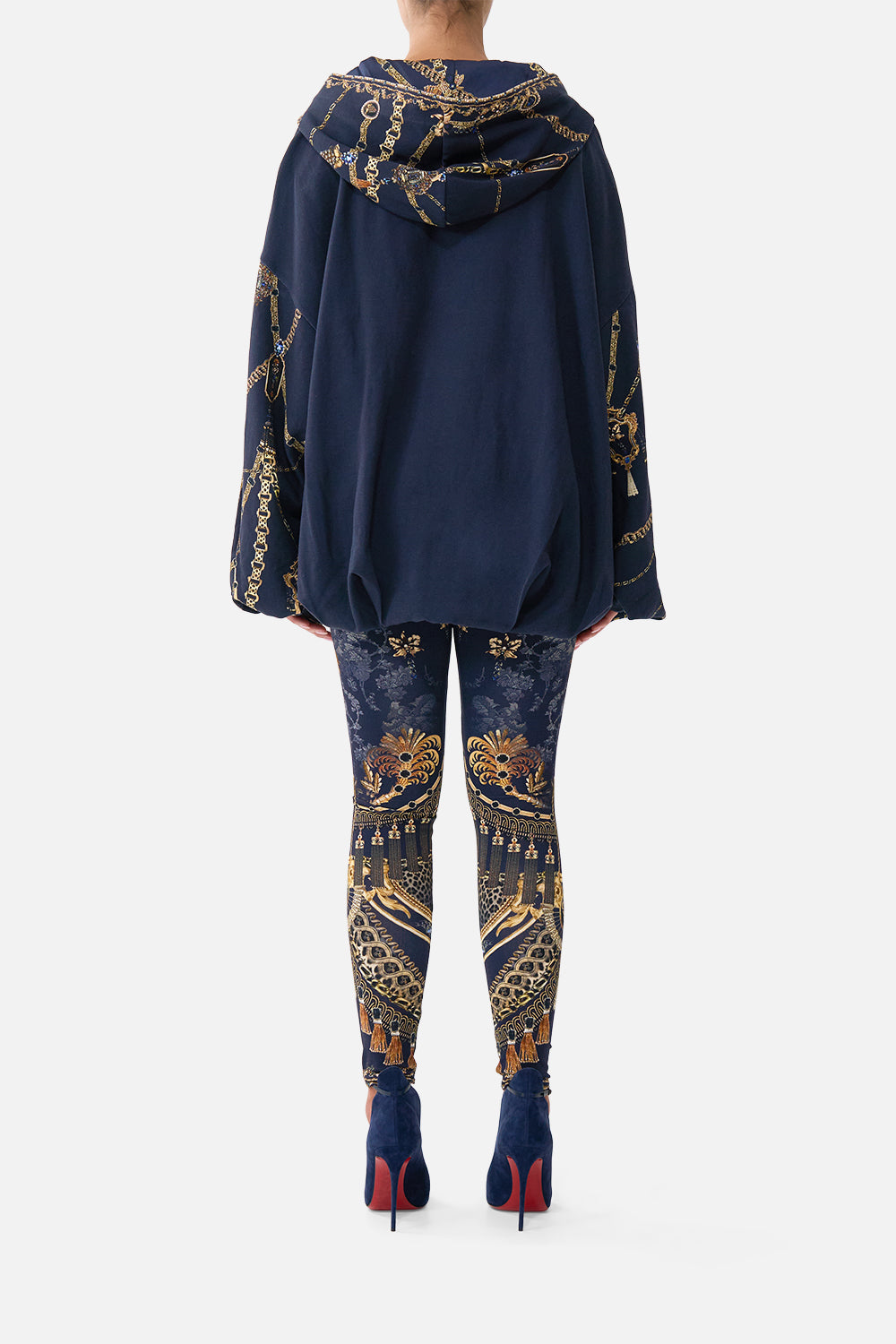 OVERSIZED SLOUCH HOODIE CLOAKED IN BAROQUE