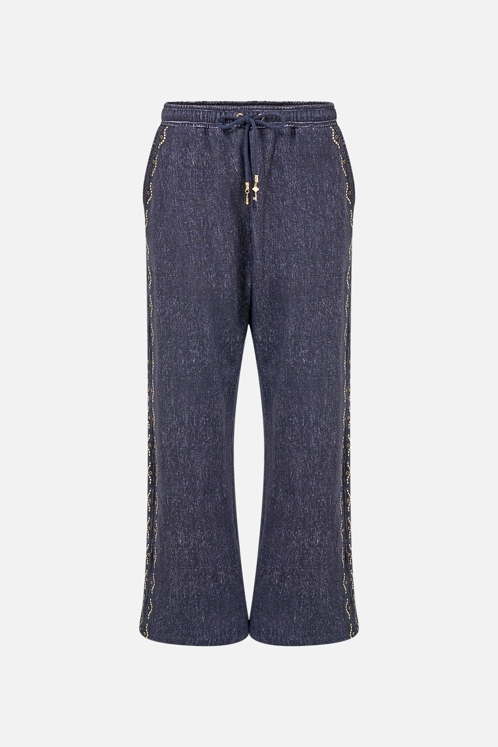 PANTALÓN DE PISTA DE PIERNA RECTA DECORADO CON MOTIVOS BARROCOS