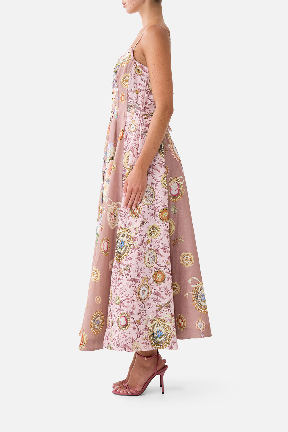 The CAMILLA CORSET DRESS WITH LONG FLARED SKIRT CHAMBER OF BLOOMS