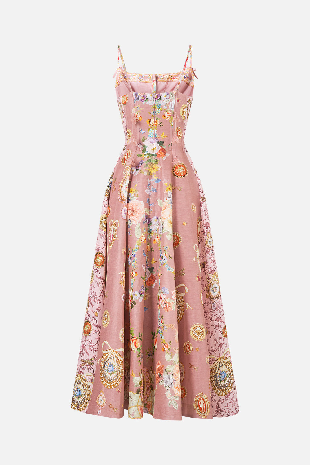 The CAMILLA CORSET DRESS WITH LONG FLARED SKIRT CHAMBER OF BLOOMS