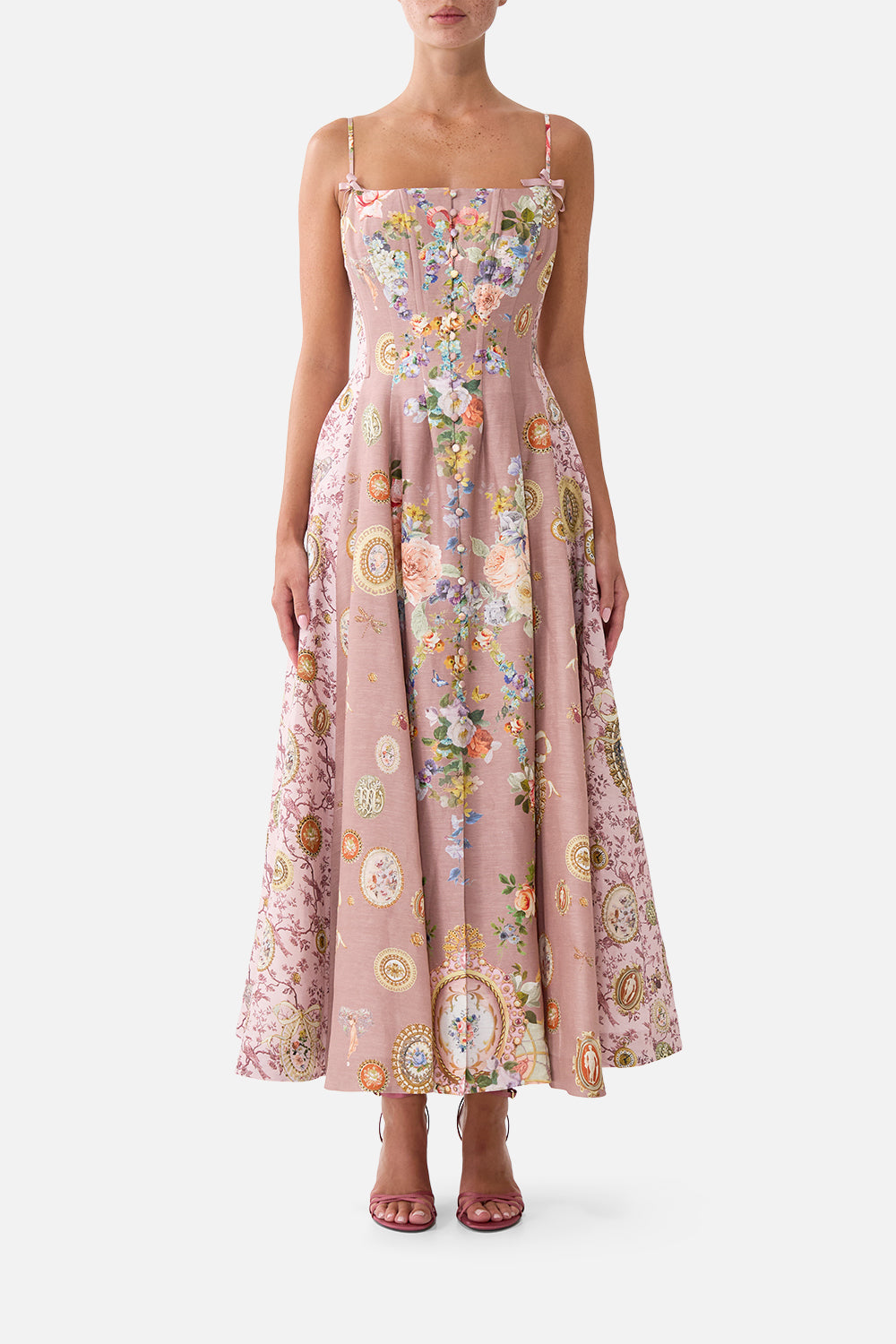 designer linen dresses Minimal Dress this ensemble features the elements of nature in threadwork Women's Linen Designer Dresses |