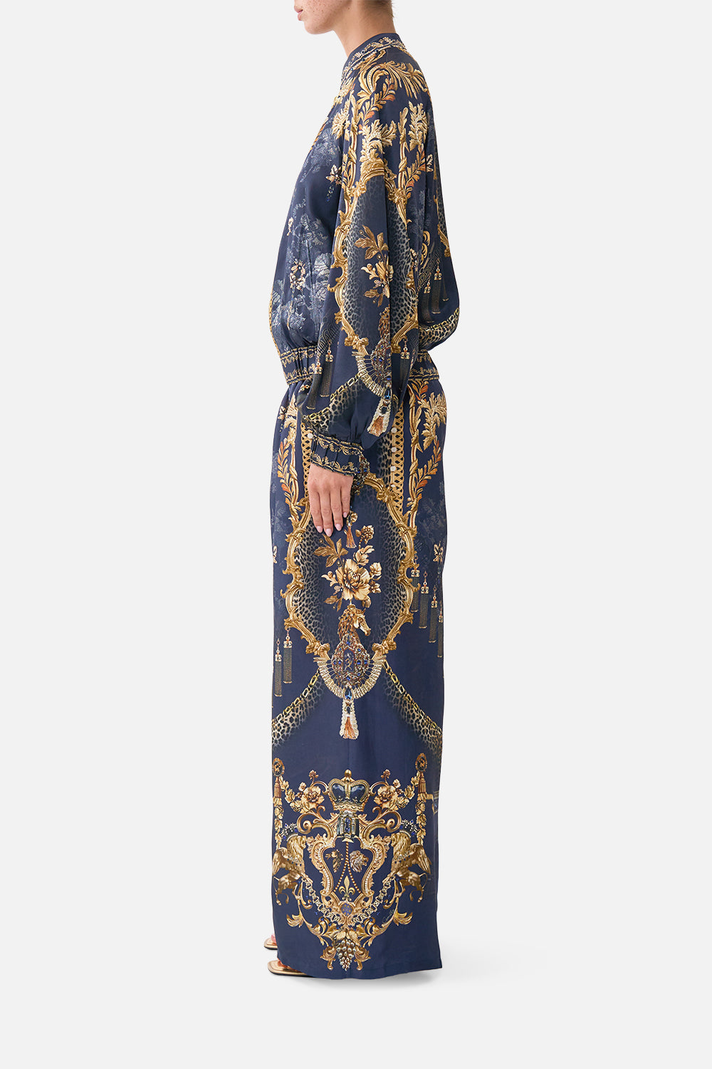 STRAIGHT LEG PANT CLOAKED IN BAROQUE