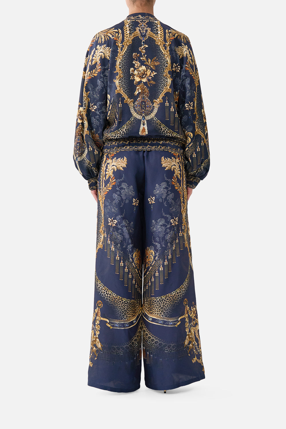 STRAIGHT LEG PANT CLOAKED IN BAROQUE