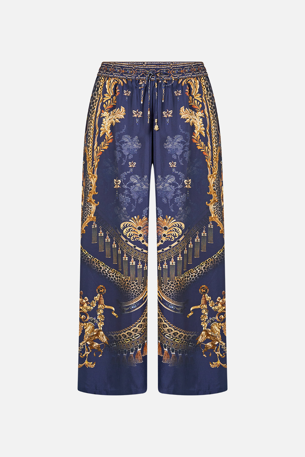 PANTALÓN DE PERNA RECTA CON ESTAMPADO BARROCO