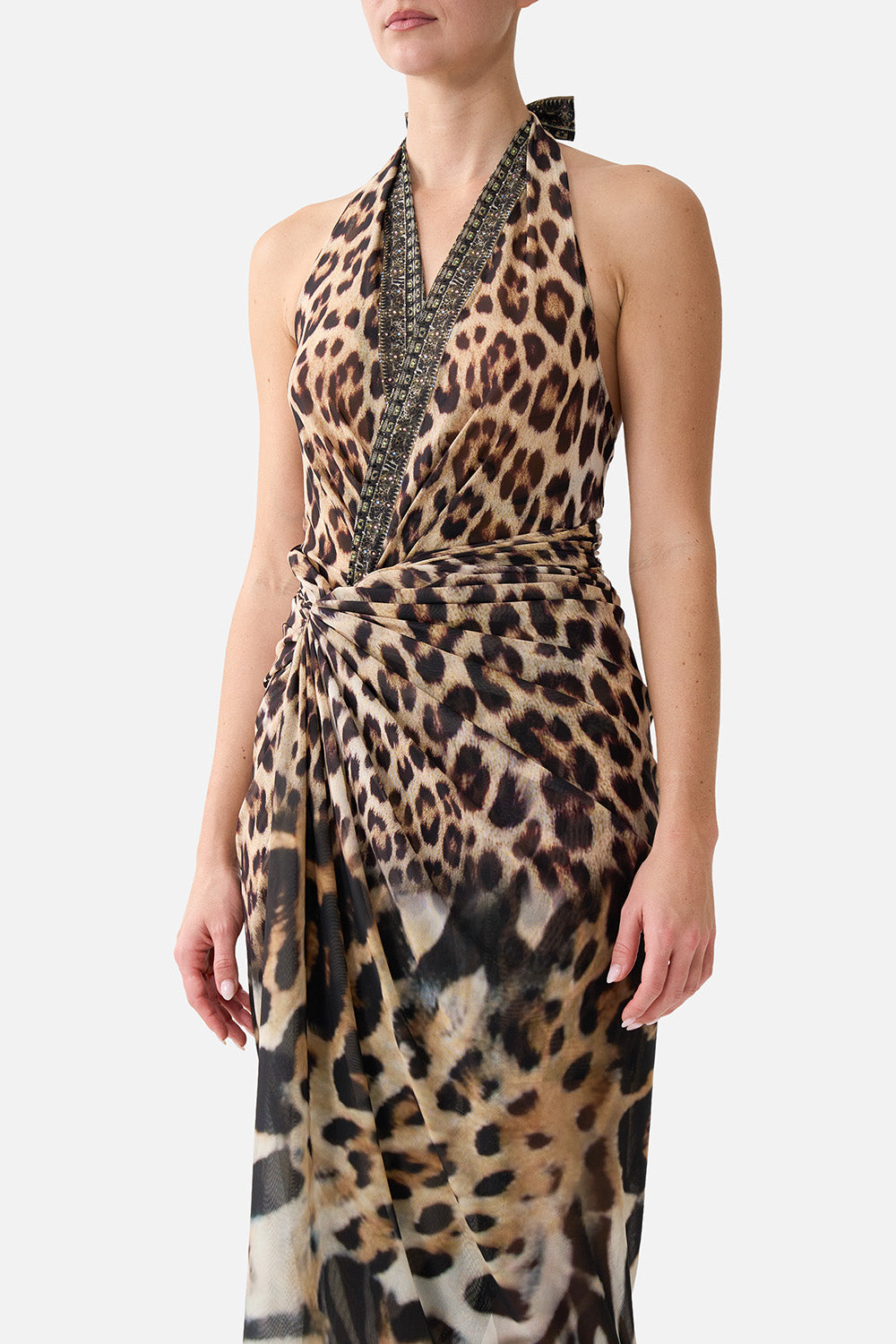 SIDE TWIST JERSEY DRESS LEOTIGRA LAND