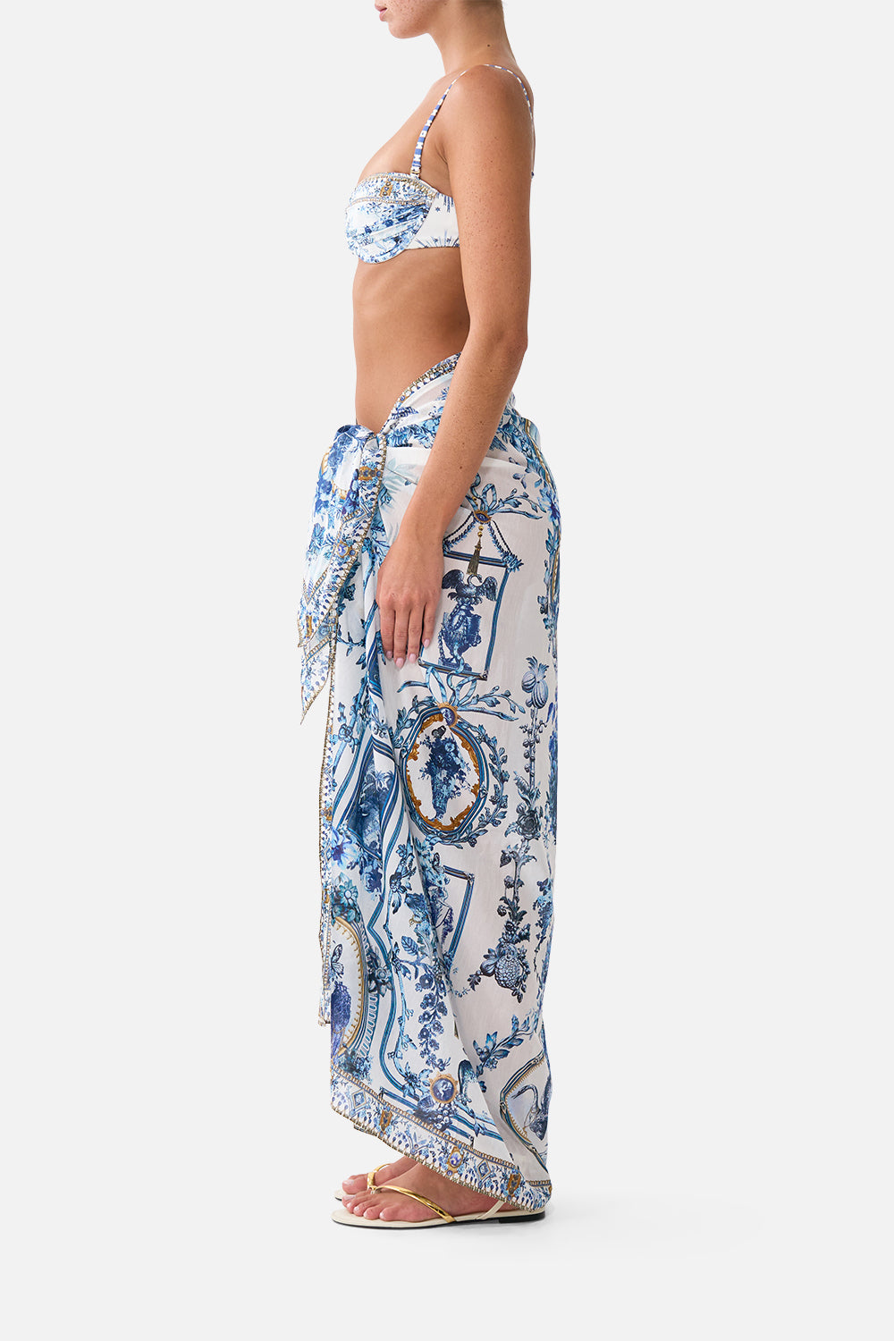 The CAMILLA MULTI WEAR LONG SARONG THE PORCELAIN PARLOUR
